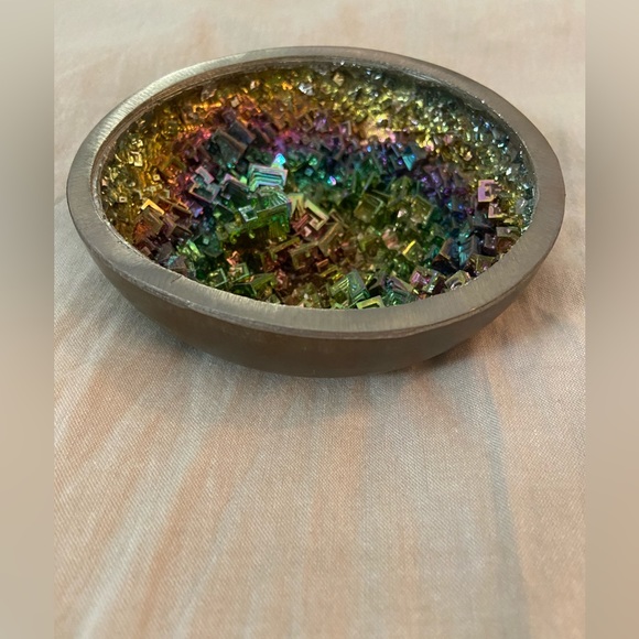 Rainbow Bismuth Crystal Bowl - Picture 4 of 7